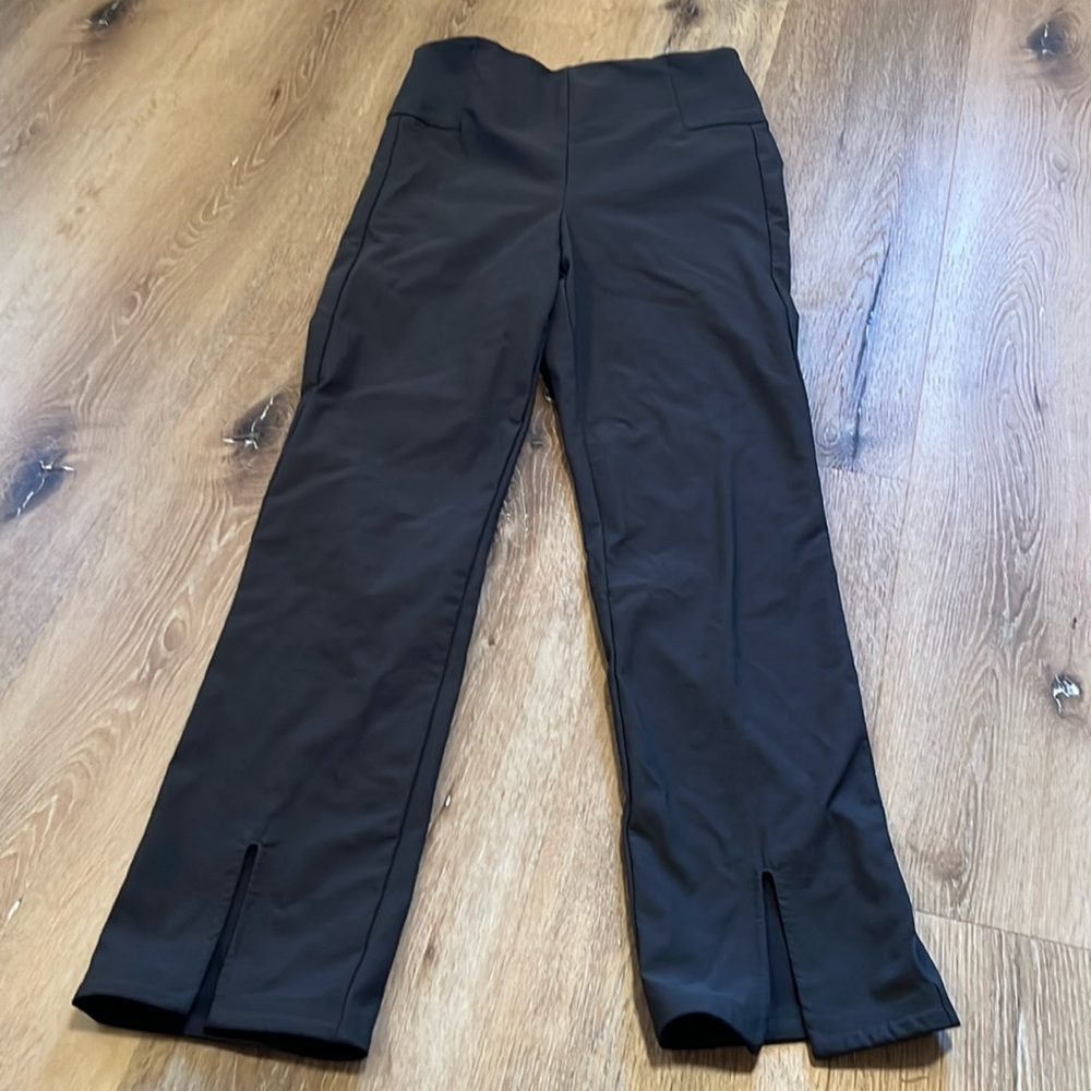 Athleta Wander Slim Crop‎ Split Hem Grey Pants High Rise 405534 Women's Size 2